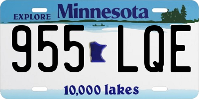 MN license plate 955LQE