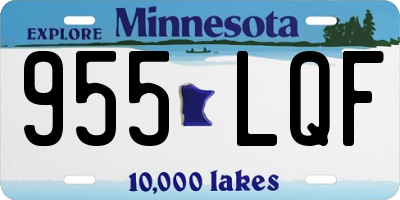 MN license plate 955LQF