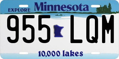 MN license plate 955LQM