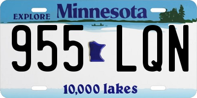 MN license plate 955LQN