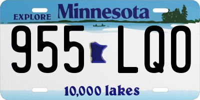 MN license plate 955LQO