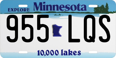 MN license plate 955LQS