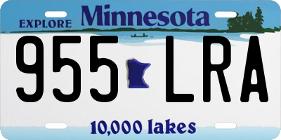 MN license plate 955LRA