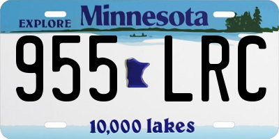 MN license plate 955LRC