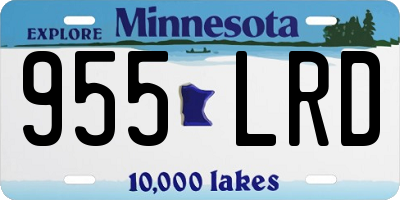 MN license plate 955LRD