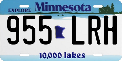 MN license plate 955LRH
