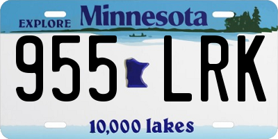 MN license plate 955LRK