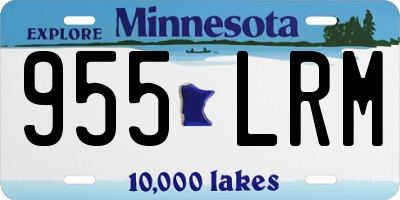 MN license plate 955LRM
