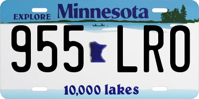MN license plate 955LRO
