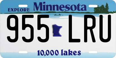 MN license plate 955LRU