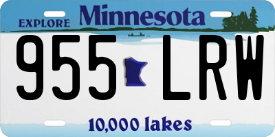 MN license plate 955LRW