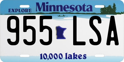 MN license plate 955LSA