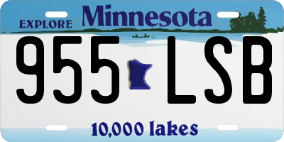 MN license plate 955LSB