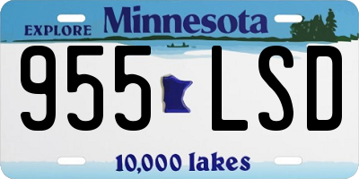 MN license plate 955LSD