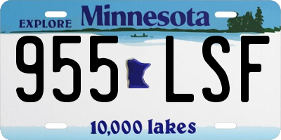 MN license plate 955LSF