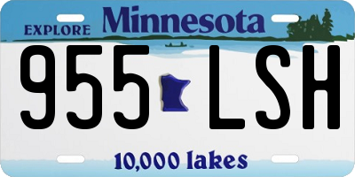 MN license plate 955LSH
