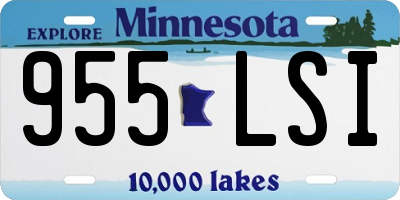 MN license plate 955LSI