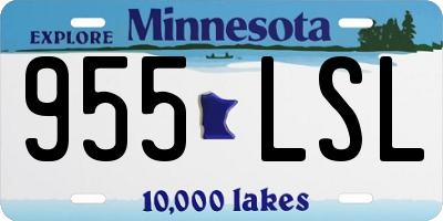 MN license plate 955LSL