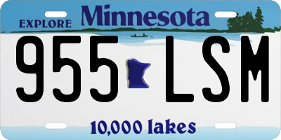 MN license plate 955LSM
