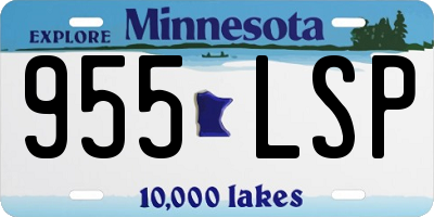 MN license plate 955LSP