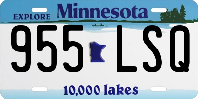 MN license plate 955LSQ