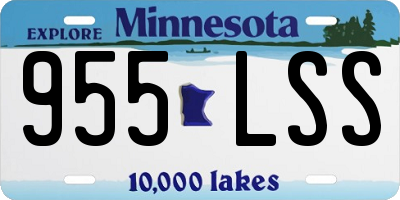 MN license plate 955LSS