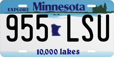 MN license plate 955LSU