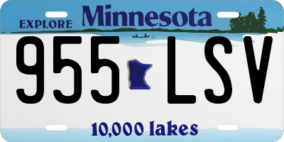 MN license plate 955LSV