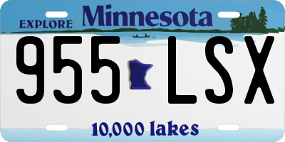 MN license plate 955LSX
