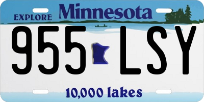 MN license plate 955LSY
