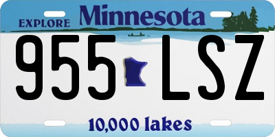 MN license plate 955LSZ