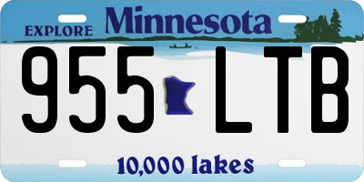 MN license plate 955LTB
