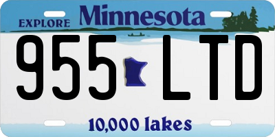 MN license plate 955LTD