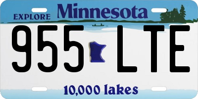 MN license plate 955LTE