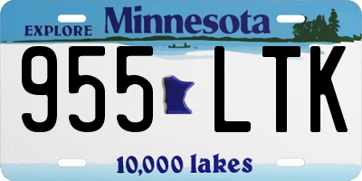MN license plate 955LTK