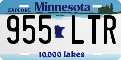 MN license plate 955LTR