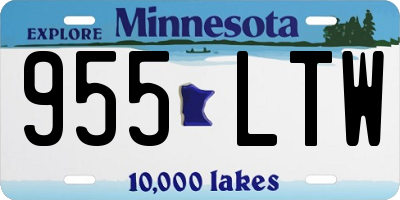 MN license plate 955LTW