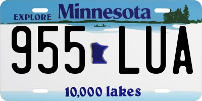 MN license plate 955LUA