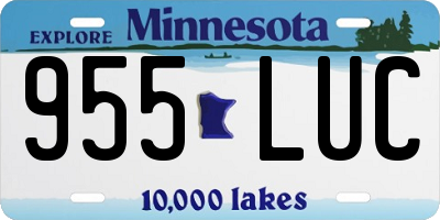 MN license plate 955LUC