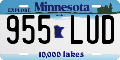 MN license plate 955LUD
