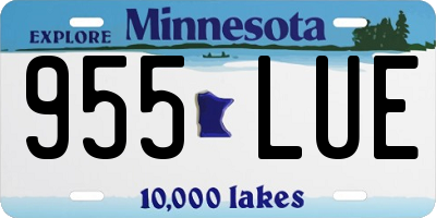MN license plate 955LUE