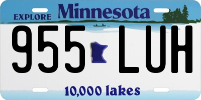 MN license plate 955LUH
