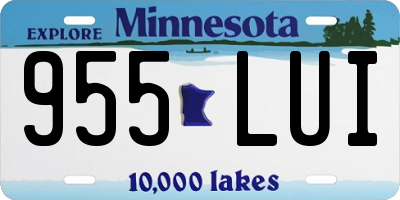 MN license plate 955LUI