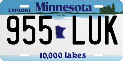 MN license plate 955LUK