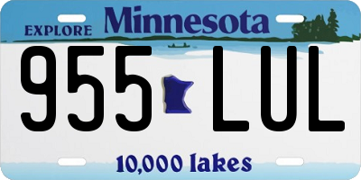 MN license plate 955LUL