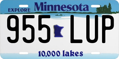MN license plate 955LUP