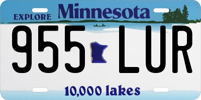 MN license plate 955LUR