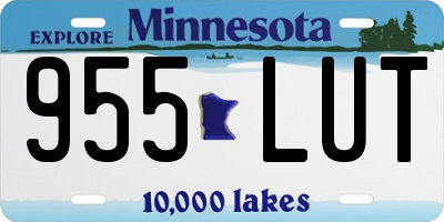MN license plate 955LUT