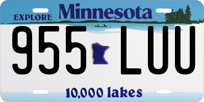 MN license plate 955LUU