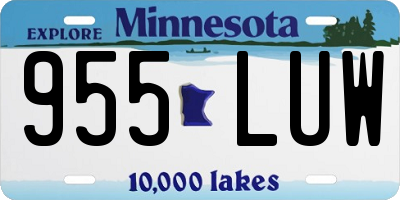 MN license plate 955LUW